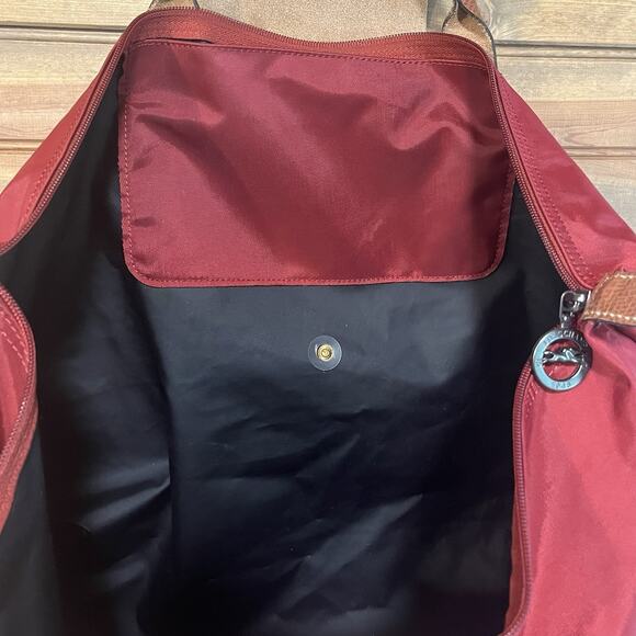 Longchamp Paris Le Pliage Extra Large Nylon Tote Leather Trim Foldable Design - Picture 12 of 16